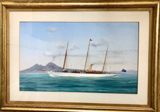 Steam Yacht "THISTLE" by De Simone - MARITIME ARTS GALLERY