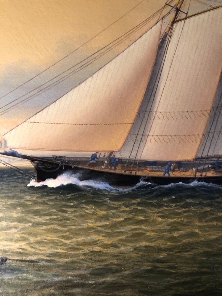 Yacht AMERICA by Len Pierce - MARITIME ARTS GALLERY
