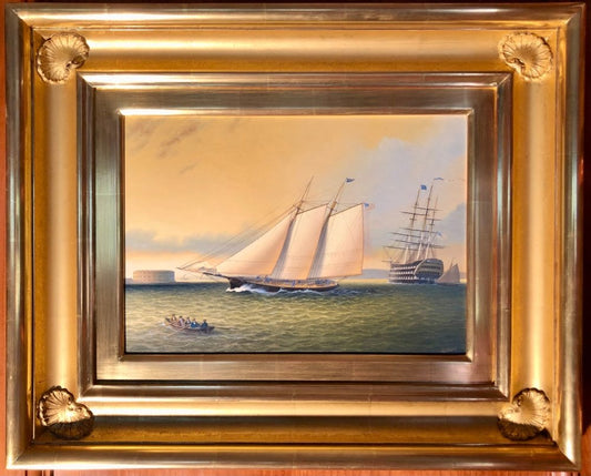 Yacht AMERICA by Len Pierce - MARITIME ARTS GALLERY